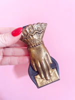 Vintage Brass Hand Clip with Envelope