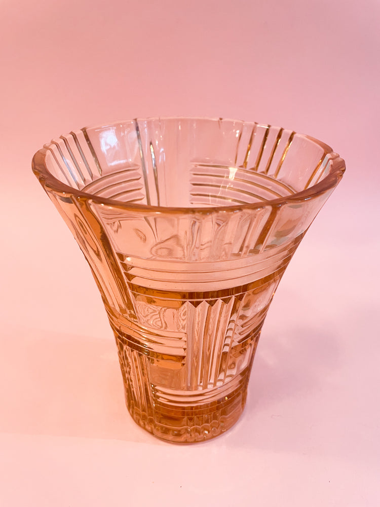 Vintage Basketweave Vase