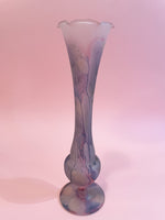 Vintage Hand Painted Frosted Glass Vase