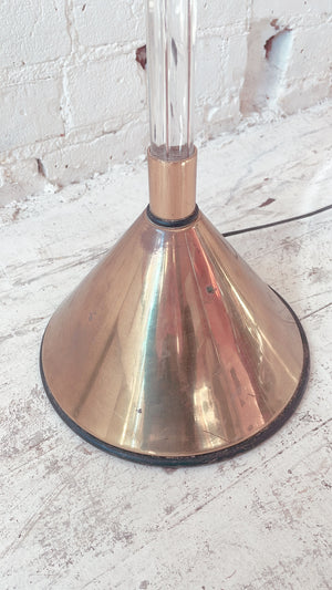 Vintage Brass and Lucite Halogen Lamp
