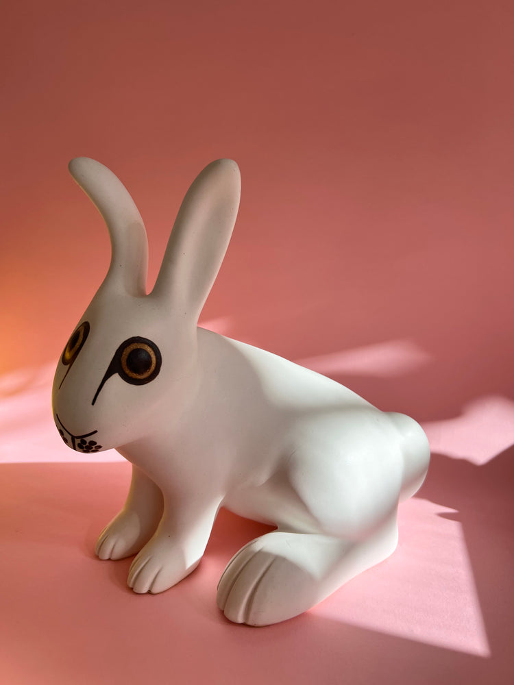 Strawberry Hill Bunny Rabbit Figure Mid Century Modern Pottery MCM