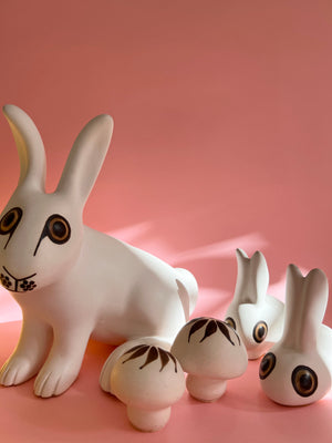 
            
                Load image into Gallery viewer, Strawberry Hill Bunny Rabbit Figure Mid Century Modern Pottery MCM
            
        