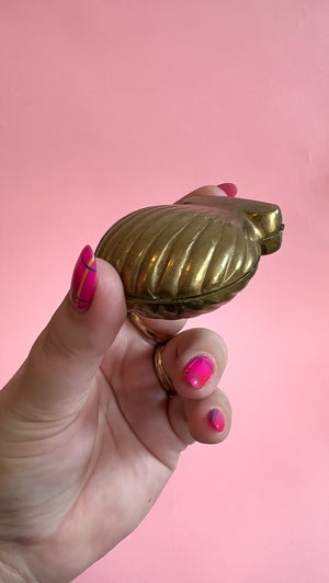 Vintage Brass Seashell Catchall