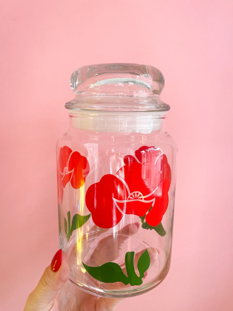 Vintage Poppy Stash Jar