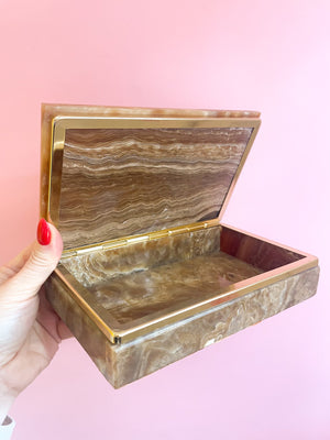 Vintage Marble Trinket Box