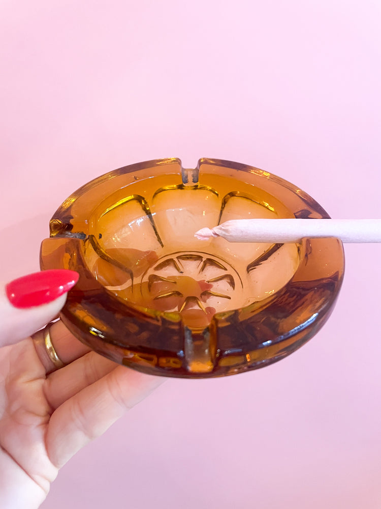 
            
                Load image into Gallery viewer, Vintage Amber Glass Ashtray
            
        