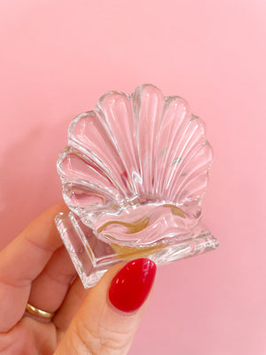 
            
                Load image into Gallery viewer, Vintage Baccarat Bambous Crystal Sea Shell Card Holder
            
        