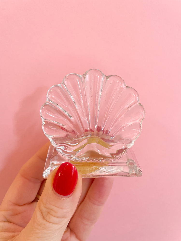 
            
                Load image into Gallery viewer, Vintage Baccarat Bambous Crystal Sea Shell Card Holder
            
        