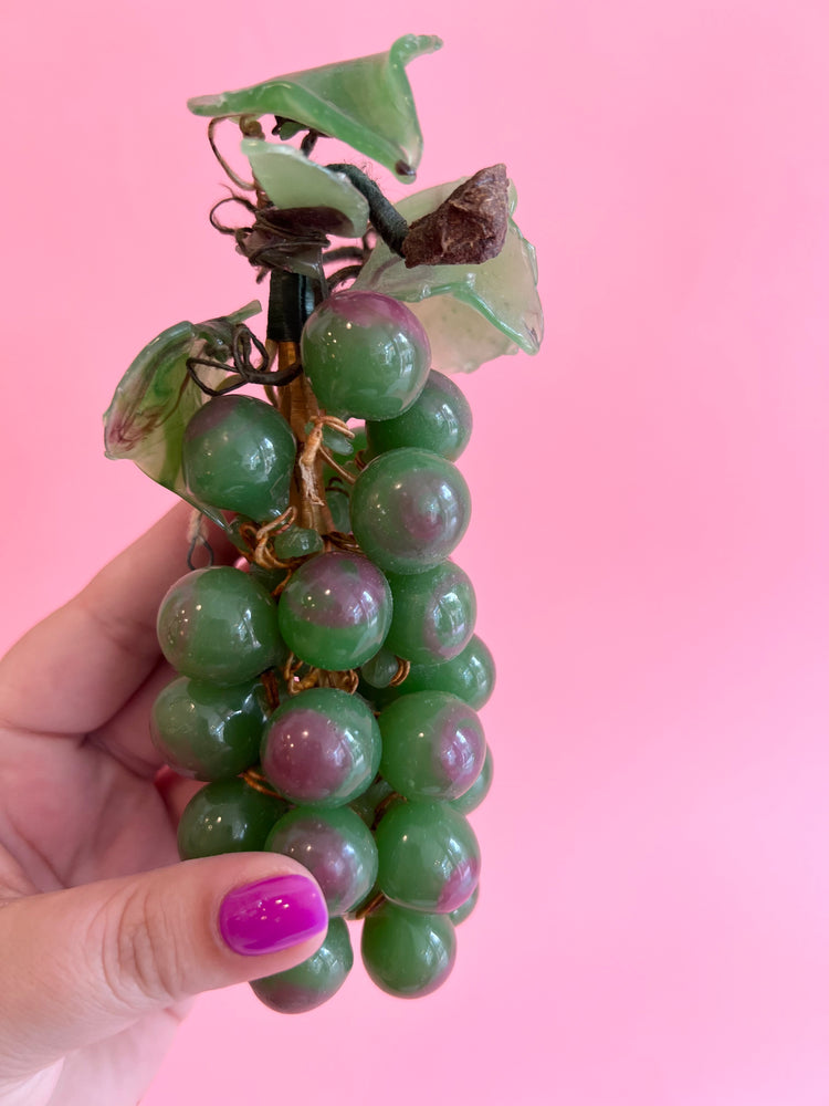 Vintage Green Glass Grapes