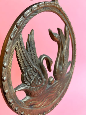 Vintage Brass Swan Wall Hanging – The Apartment TO