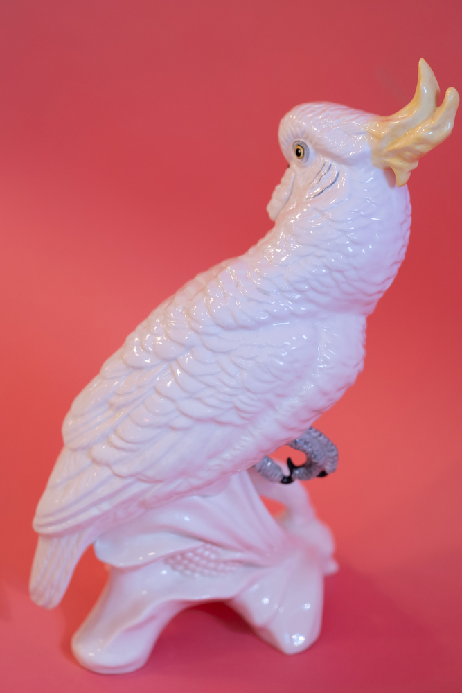 
            
                Load image into Gallery viewer, Mid-Century Modern Crown Staffordshire Cockatoo by J. T. Jones
            
        