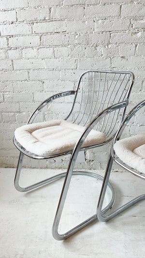 
            
                Load image into Gallery viewer, Vintage Chrome Cantilever Chair
            
        