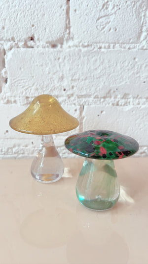 Vintage Art Glass Mushroom