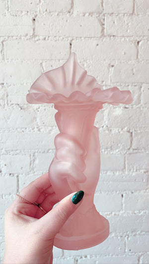 
            
                Load image into Gallery viewer, Vintage Frosted Hand Vase
            
        