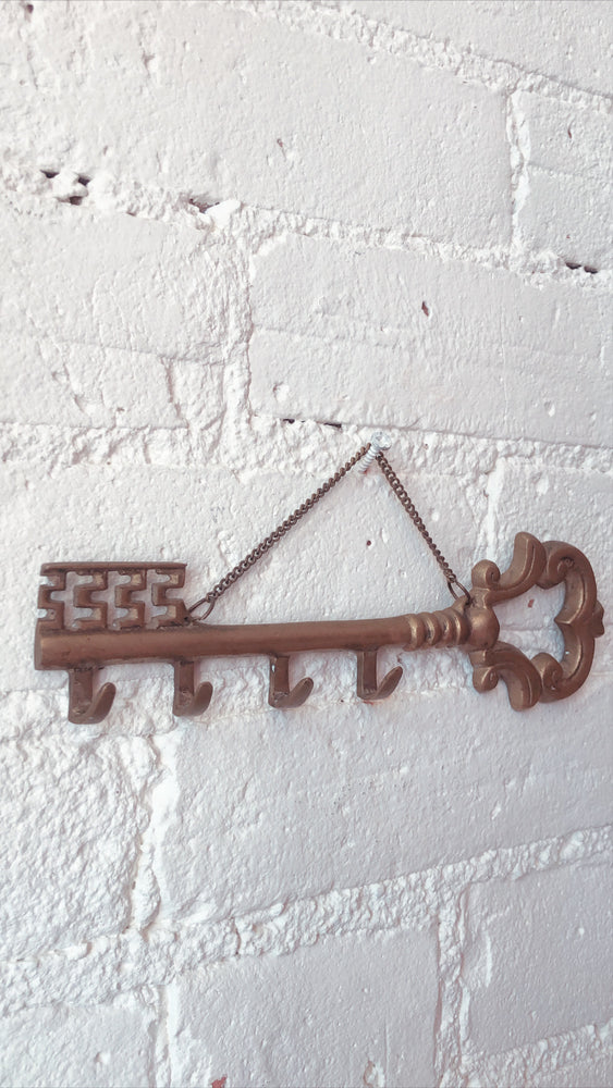 
            
                Load image into Gallery viewer, Ornate Brass Key Hook
            
        