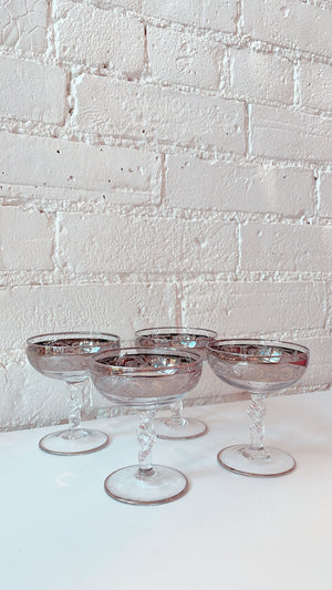 Vintage Silver Rimmed Coupes