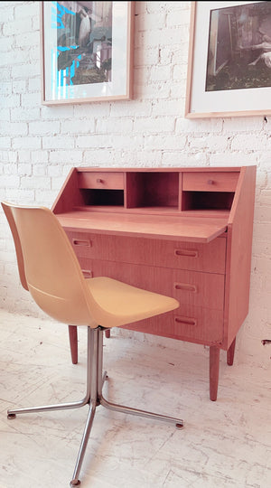 Vintage Danish Teak Secretary Desk