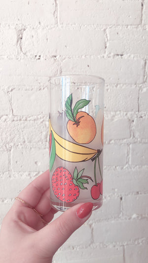 Vintage Frosted Fruit Juice Glasses