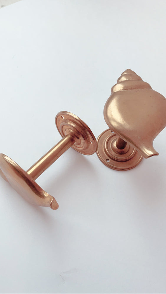 
            
                Load image into Gallery viewer, Vintage Brass Shell Hook
            
        