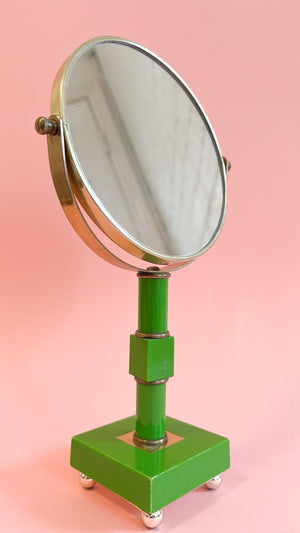 Vintage 1970's Green Vanity Mirror