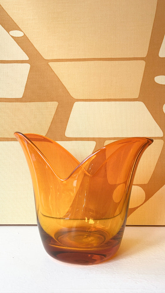 Vintage Art Glass Tulip Vase