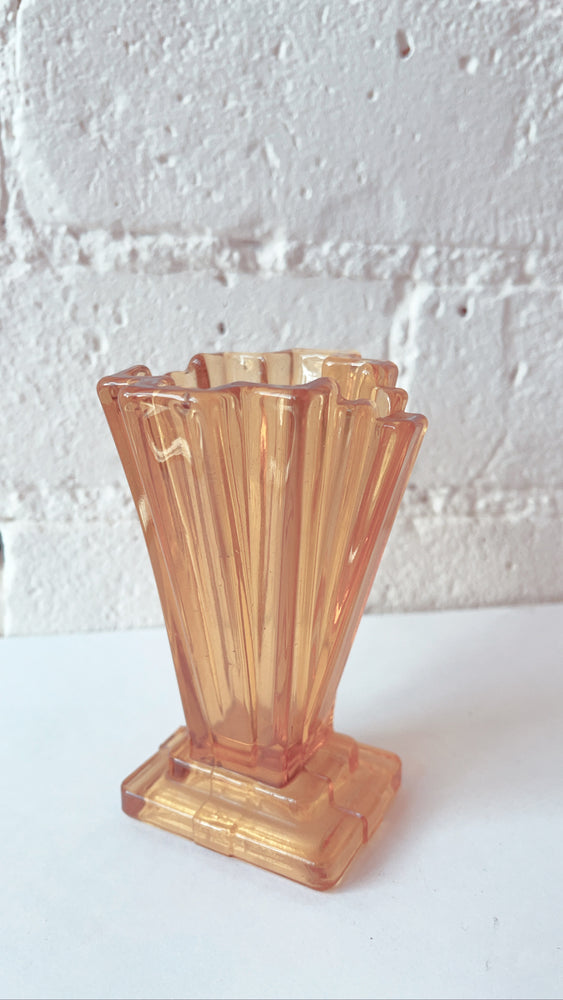 Vintage Amber Bud Vase