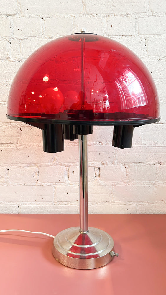 
            
                Load image into Gallery viewer, Vintage Gilbert Red Plastic Mushroom Lamp
            
        