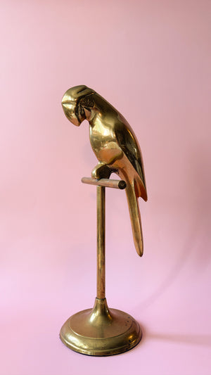 
            
                Load image into Gallery viewer, Brass Parrot on Perch
            
        