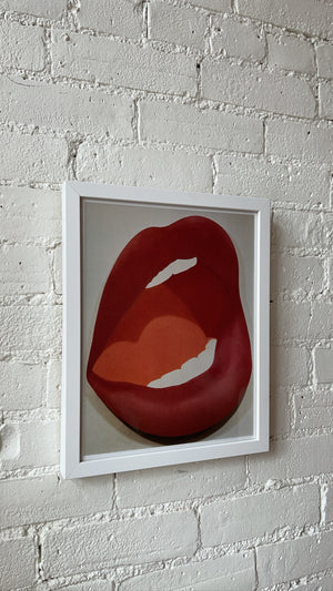 
            
                Load image into Gallery viewer, Framed Vintage Lips Print
            
        