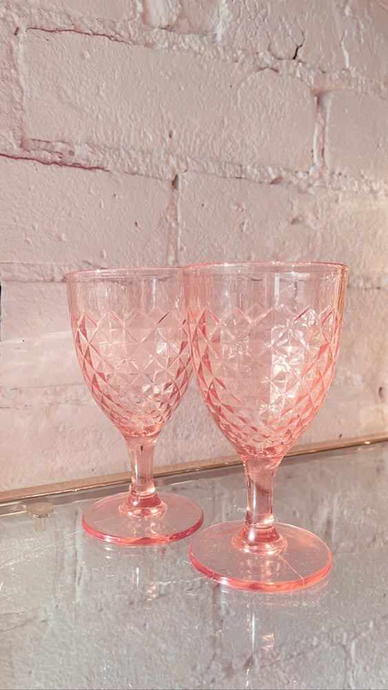 
            
                Load image into Gallery viewer, Pink Wine Glasses (Pair)
            
        