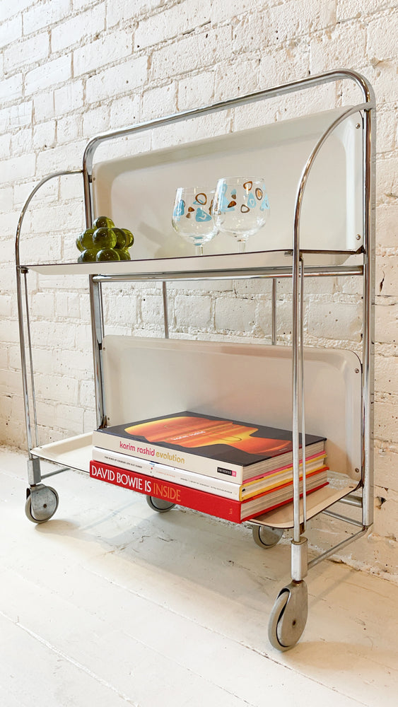 Dinett by Bremshey Iconic 1970s Foldable Serving Trolley