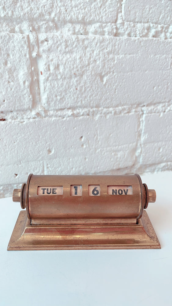 
            
                Load image into Gallery viewer, Vintage Brass Perpetual Calendar
            
        