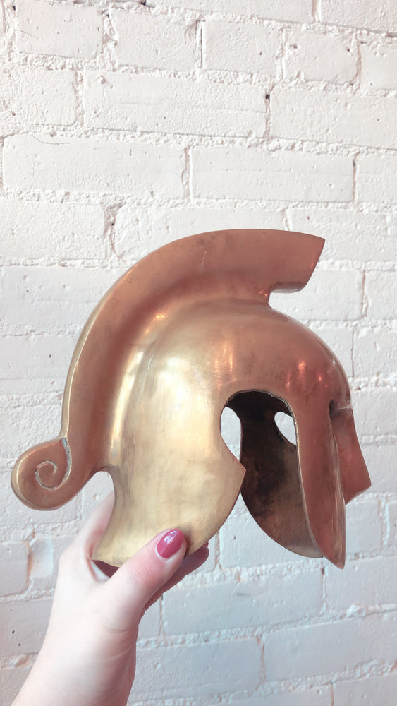 Vintage Brass Trojan Helmet