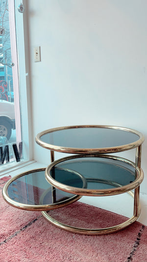 
            
                Load image into Gallery viewer, Vintage Milo Baughman Style Brass Coffee Table
            
        