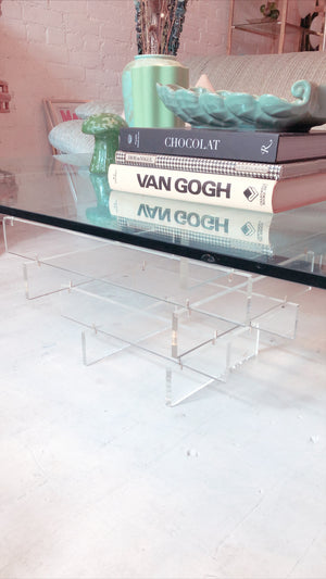 
            
                Load image into Gallery viewer, Vintage 1970&amp;#39;s Lucite Coffee Table
            
        