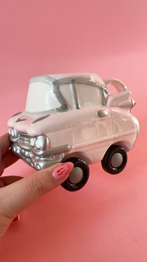 
            
                Load image into Gallery viewer, Vintage Wheelees Pink Cadillac Car Mug
            
        