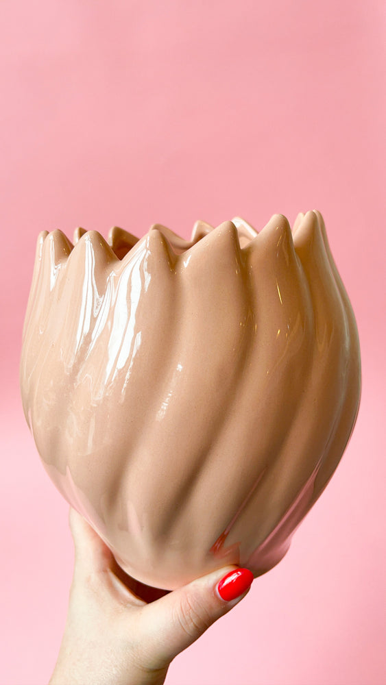 Vintage Ceramic Tulip Planter