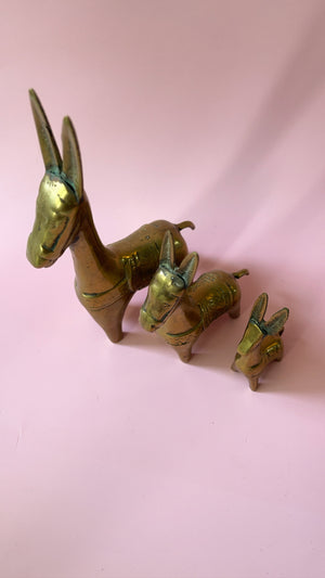 
            
                Load image into Gallery viewer, Vintage 1970&amp;#39;s Brass Llama Set
            
        