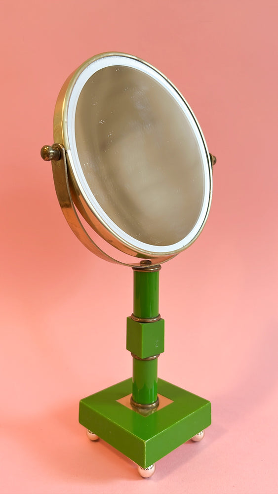 Vintage 1970's Green Vanity Mirror