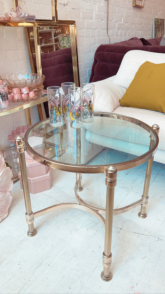 Vintage Brass Side Table