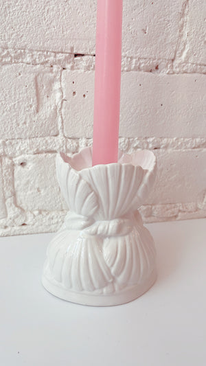 Vintage Ceramic Seashell Candle Holder