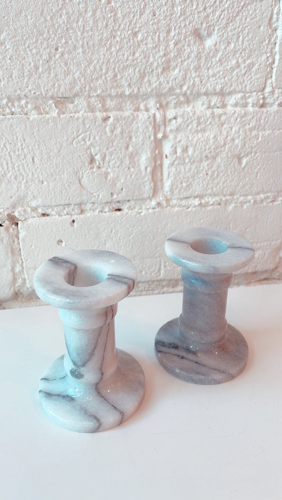 Vintage Marble Candle Holders