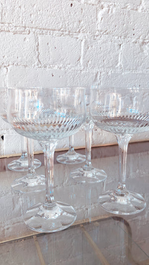 Vintage Crystal Champagne Coupes