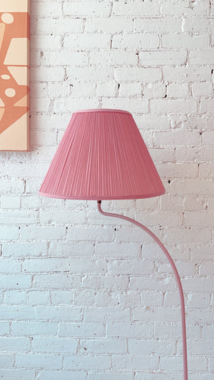 Vintage Pink Squiggle Floor Lamp