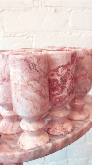 
            
                Load image into Gallery viewer, Vintage Pink Marble Shot Set
            
        