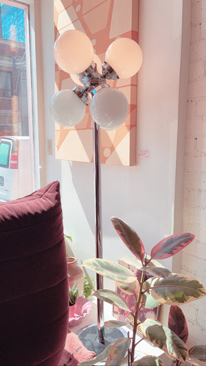 
            
                Load image into Gallery viewer, Mid Century 6 Globe Chrome Floor Lamp
            
        