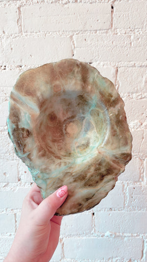 
            
                Load image into Gallery viewer, Vintage Turquoise Alabaster Ashtray
            
        
