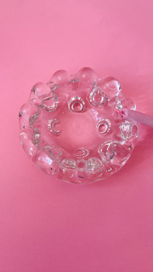 
            
                Load image into Gallery viewer, Vintage Crystal Bubble Ashtray
            
        