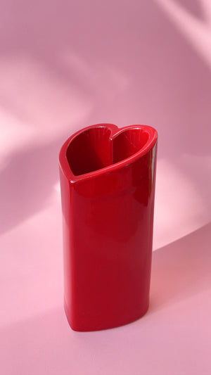 
            
                Load image into Gallery viewer, Vintage Ceramic Heart Column Vase
            
        