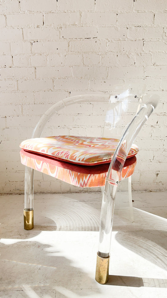 
            
                Load image into Gallery viewer, Vintage Lucite Chair with Brass
            
        